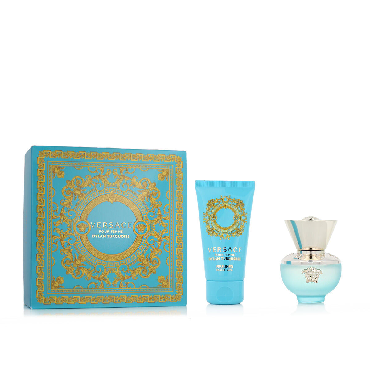 Women's Perfume Set Versace EDT Dylan Turquoise 2 Pieces