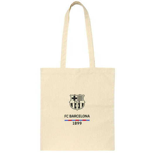 Bag F.C. Barcelona Beige Cotton