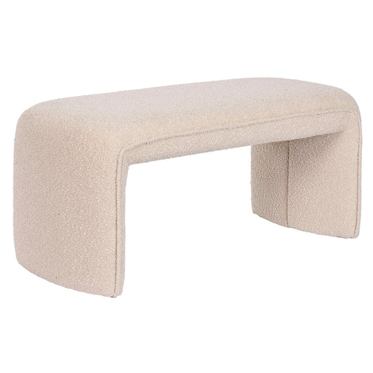 Bench Home ESPRIT Beige Polyester MDF Wood 100 x 41 x 44 cm